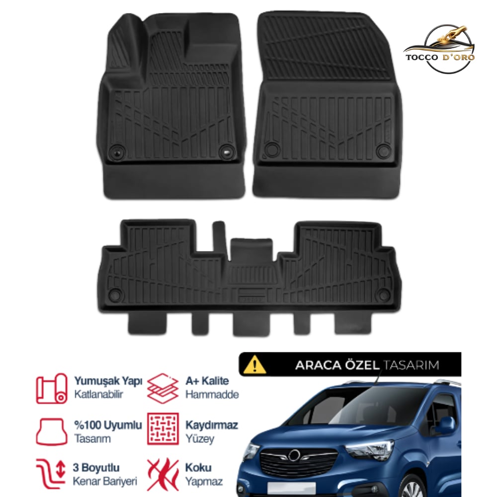 Opel Combo E 3D Plus Havuzlu Paspas 2019+