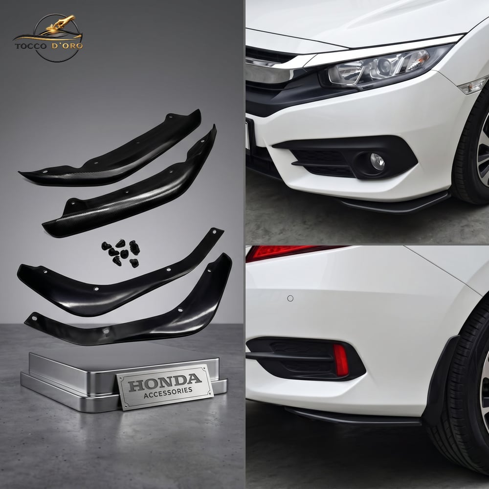 Orjinal Honda Civic FC5 Ön ve Arka Tampon Altı Flap Seti