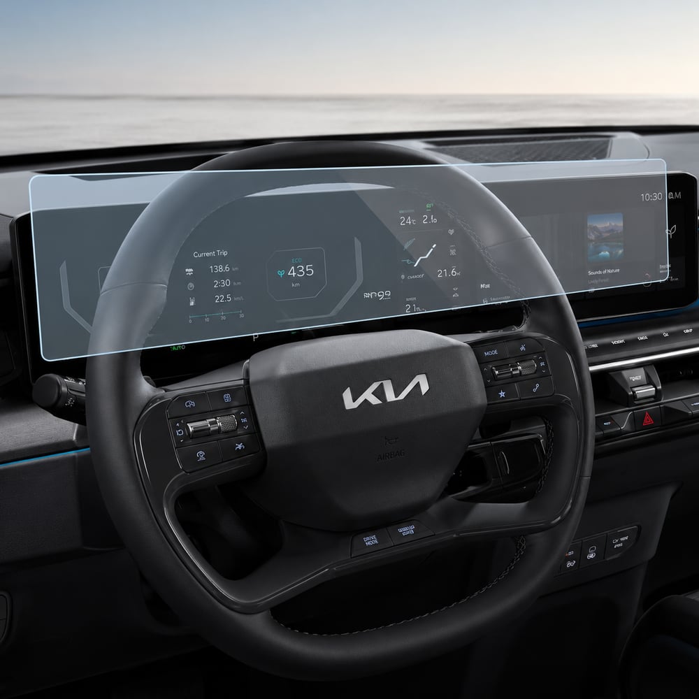 KİA EV6 ELEGANCE 12.3 İNÇ 9H NANO GÖSTERGE-MULTİMEDYA EKRAN KORUYUCU 2 Lİ SET (PARLAK) 2024-2025