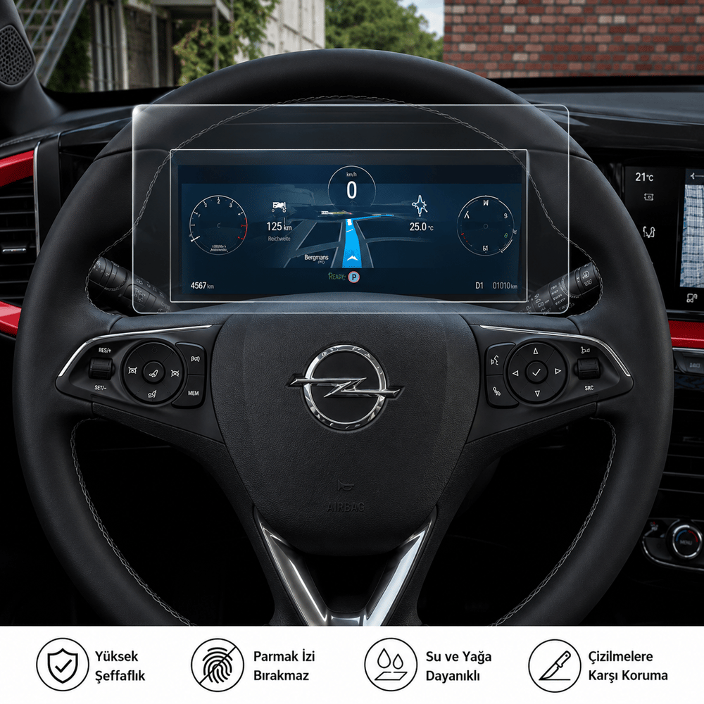 OPEL MOKKA GS LİNE/ELEGANCE 12 İNÇ 9H NANO GÖSTERGE EKRAN KORUYUCU (PARLAK) 2021-2023