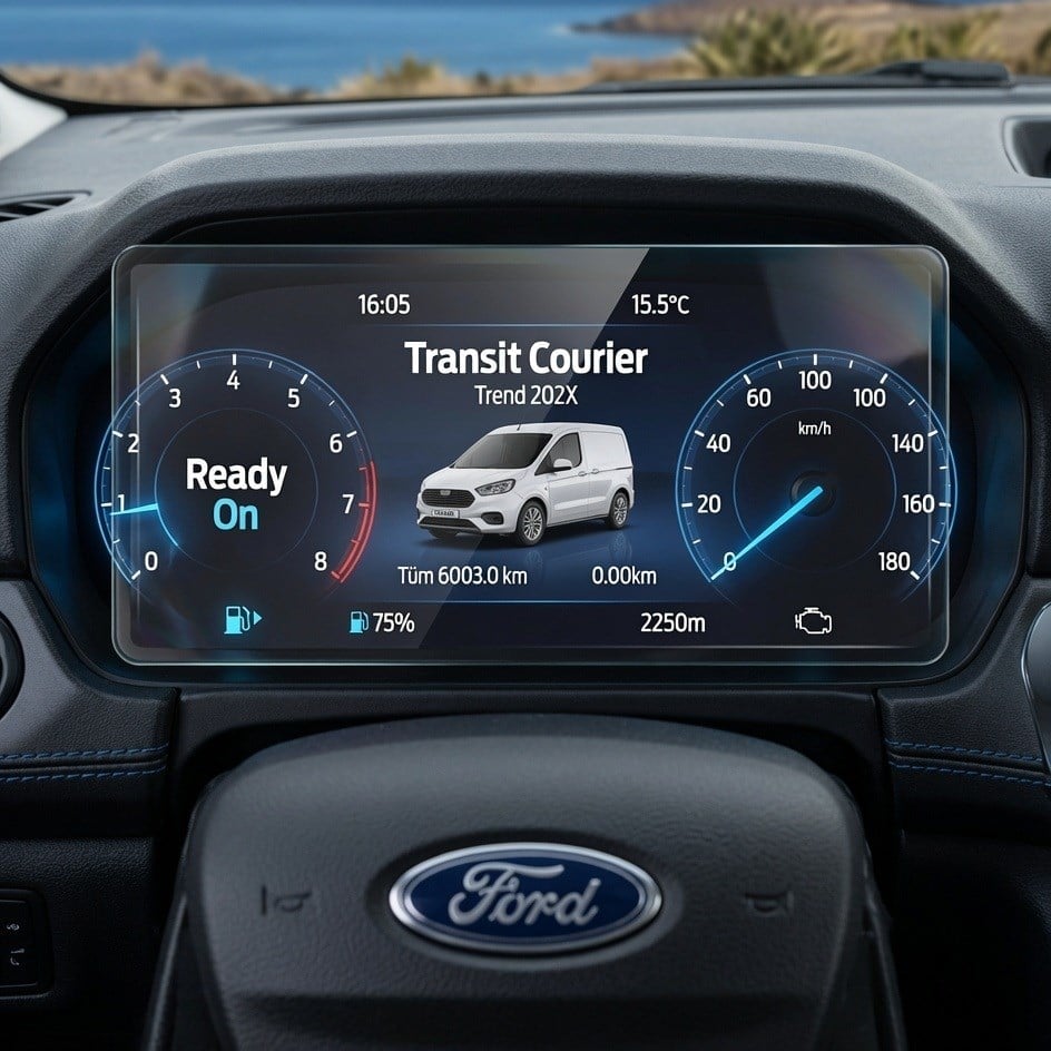 FORD COURİER 9H NANO GÖSTERGE EKRAN KORUYUCU (PARLAK) 2024-2025