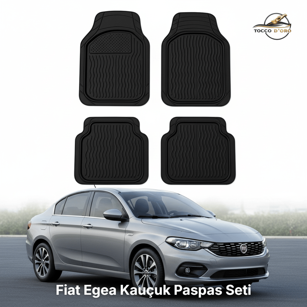 Fiat Egea Kauçuk Paspas Seti 2015+ Yüksek Havuzlu Ve Kokusuz