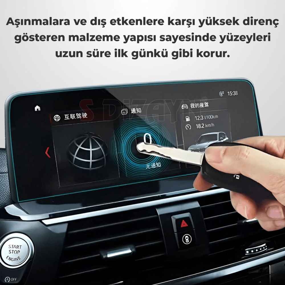 Renault Megane 4 Icon Touch 7 İnç 9H Nano Multimedya Ekran Koruyucu (PARLAK) 2016-2020