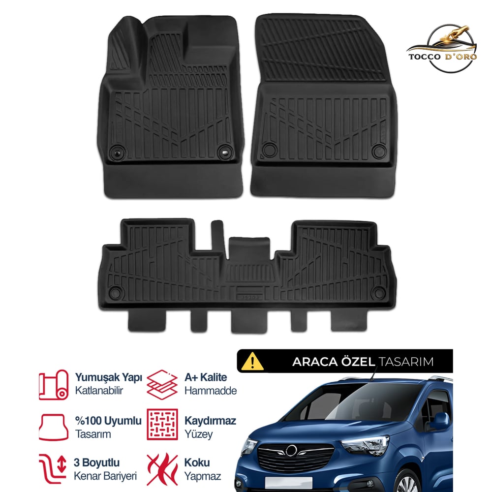 Opel Combo E Plus Havuzlu Paspas 2018-2023