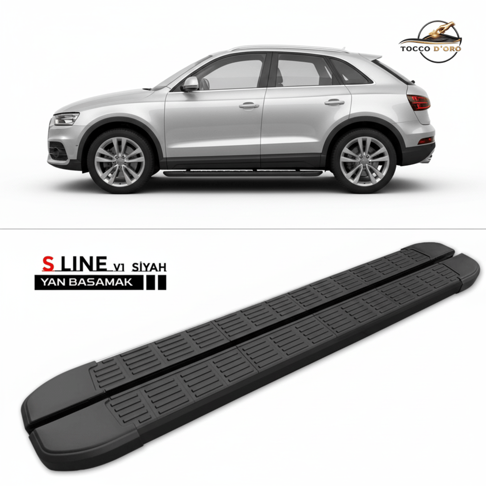 Audi Q3 (2011-2018) S-Line Siyah Yan Basamak – 173 cm