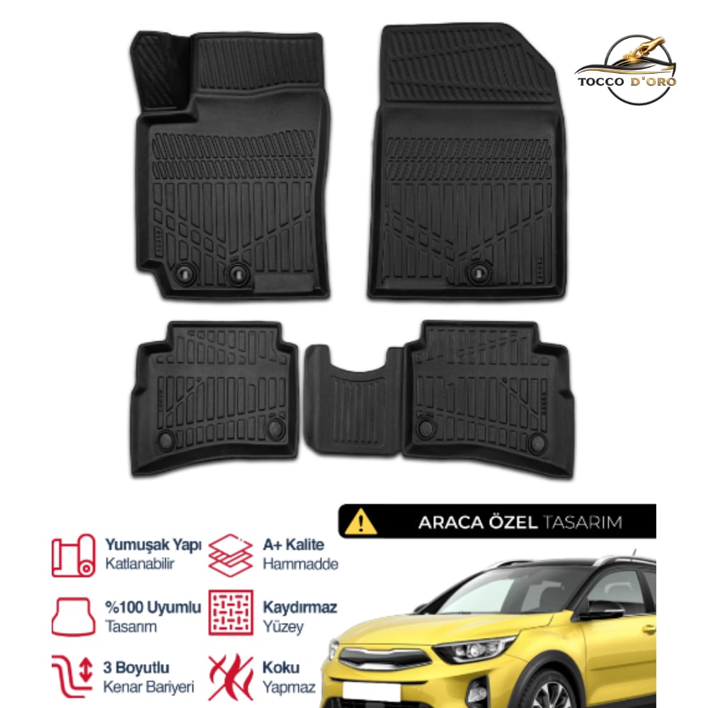 Kia Stonic 3D Plus Havuzlu Paspas 2017+