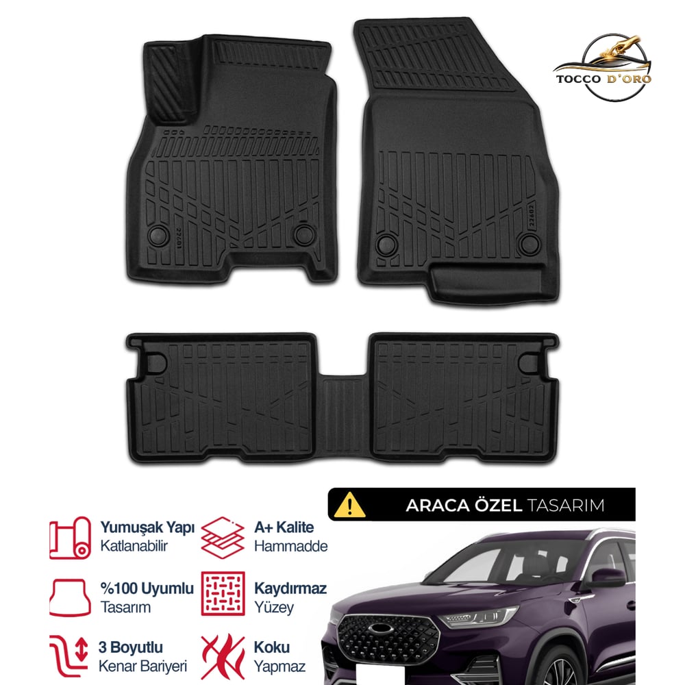 Chery Tiggo 8 Pro 3D Havuzlu Paspas 2022+