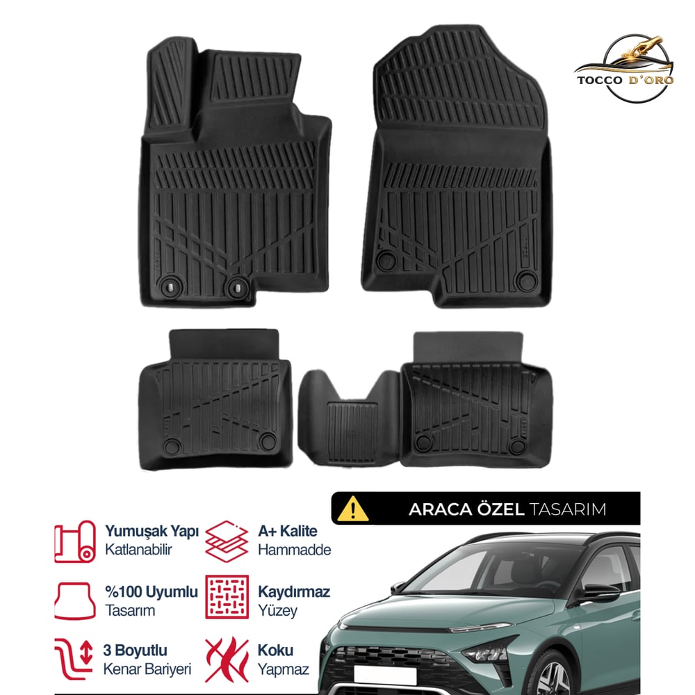 Hyundai Bayon 3D Plus Havuzlu Paspas 2021+