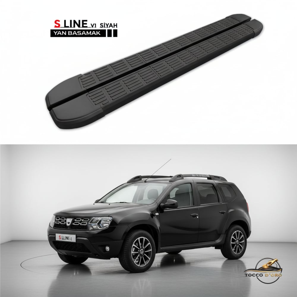 Dacia Duster Yan Basamak 2009-2018 S-Line Siyah 173 cm (Uyumlu Takım)