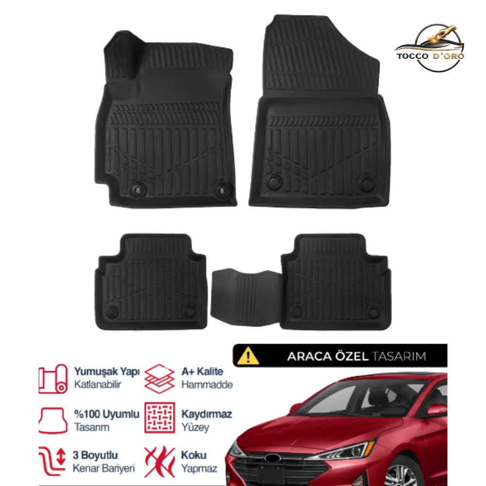 Hyundai Elantra 3D Havuzlu Paspas 2020+