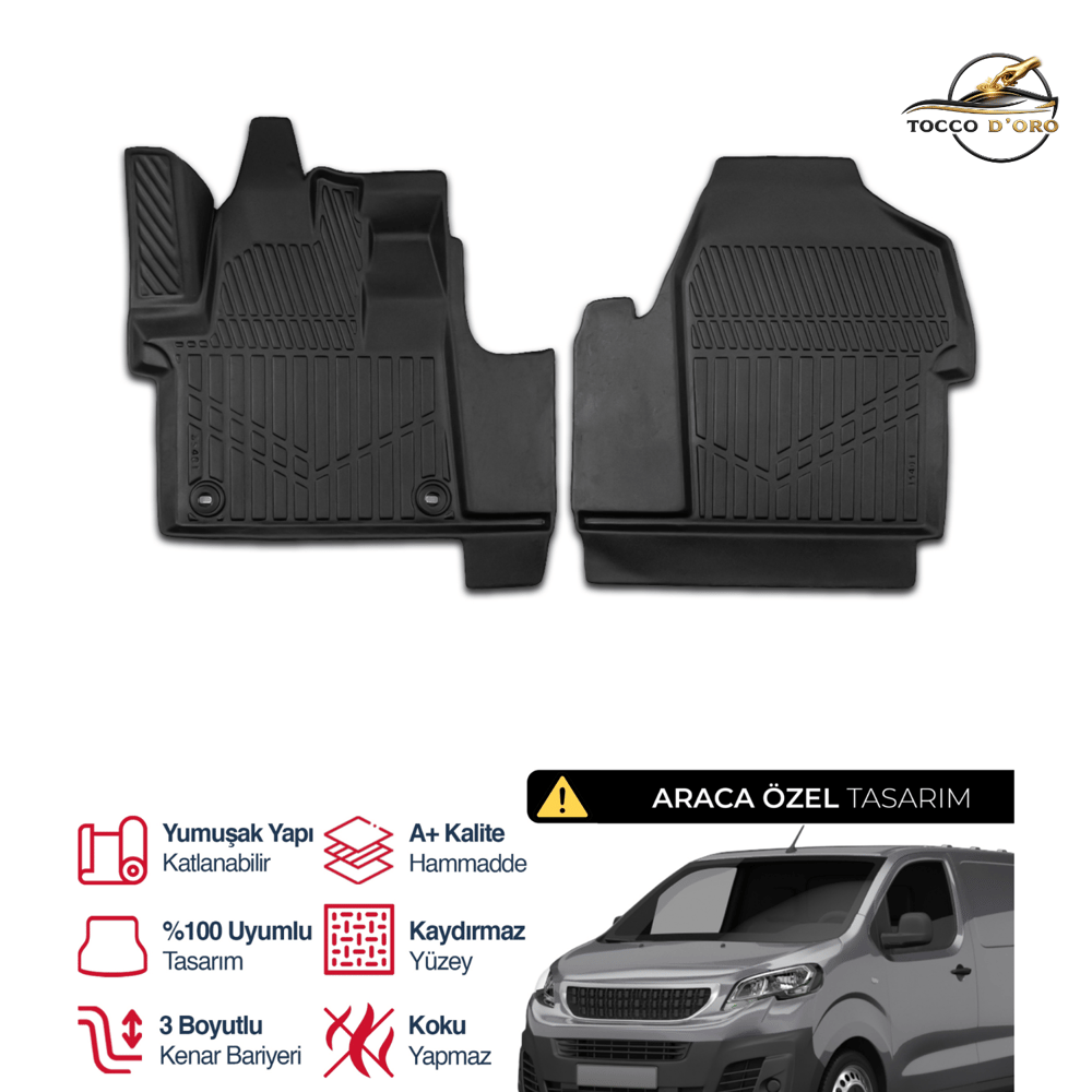 Peugeot Expert Traveller 3D Plus Havuzlu Paspas Ön 2Li 2016+