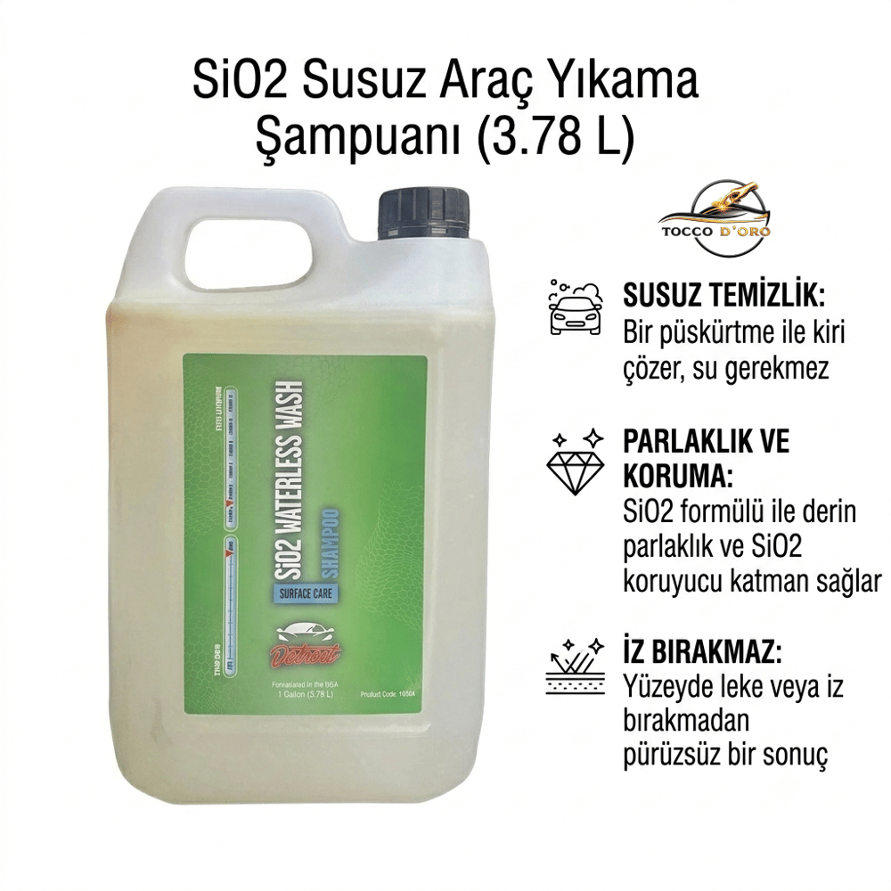 Detroit SiO2 Waterless Wash Şampuan 3.78 L