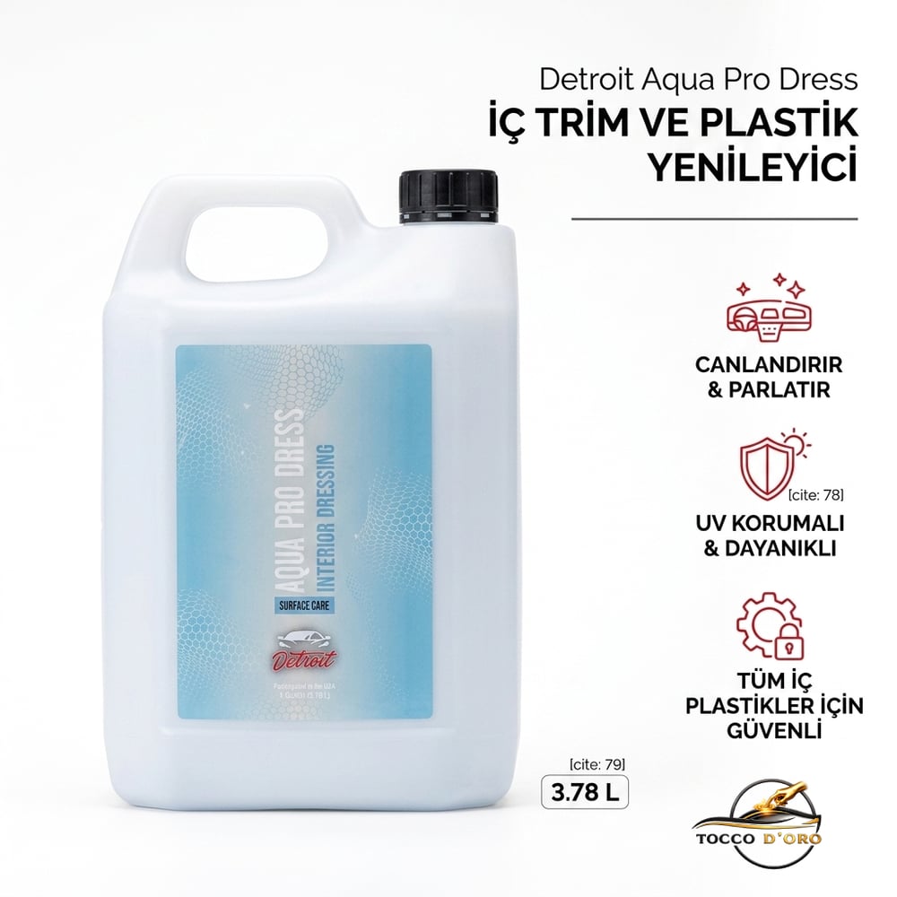 Detroit Aqua Pro Dress İç Trim ve Plastik Parlatıcı 3.78 L