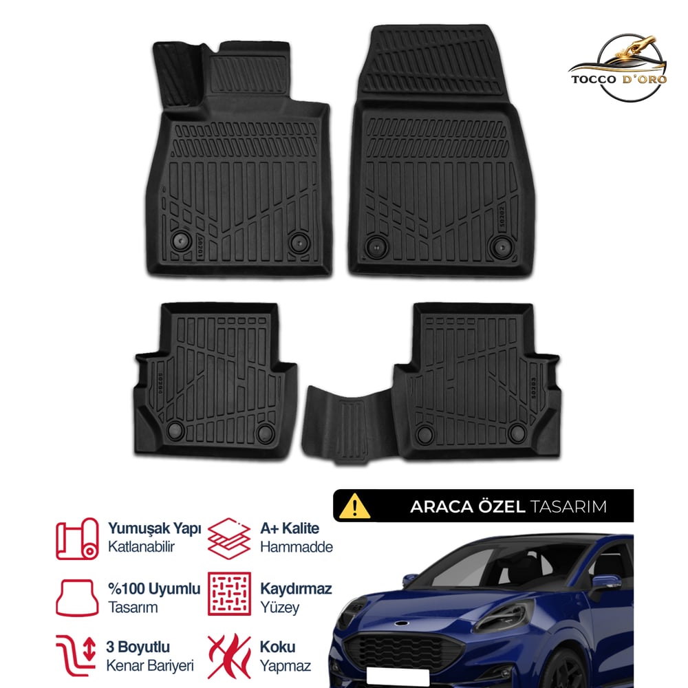Ford Puma 3D Plus Havuzlu Paspas 2019+
