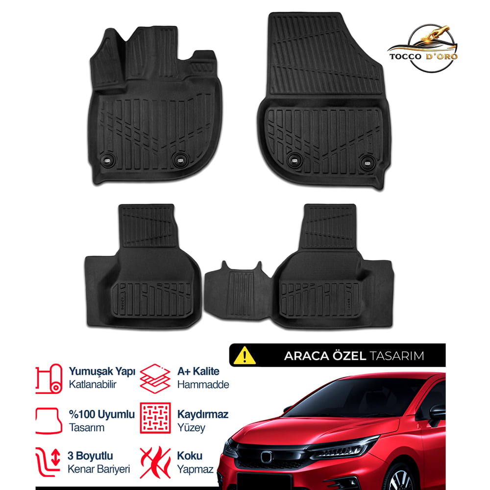 Honda City 3D Plus Havuzlu Paspas 2021+