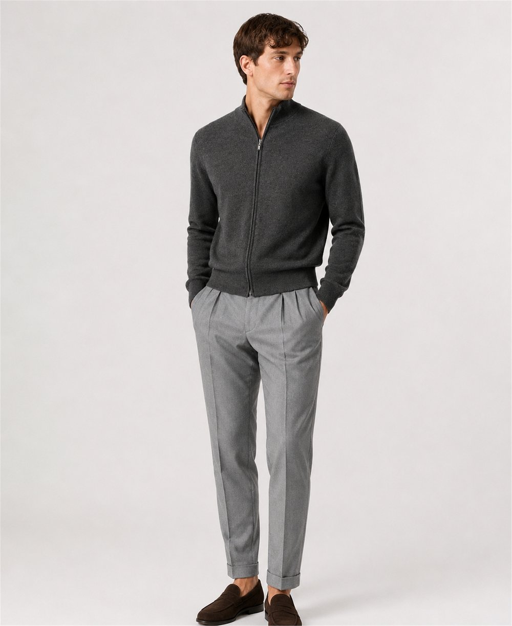 FK Cotton Touch Zip Cardigan