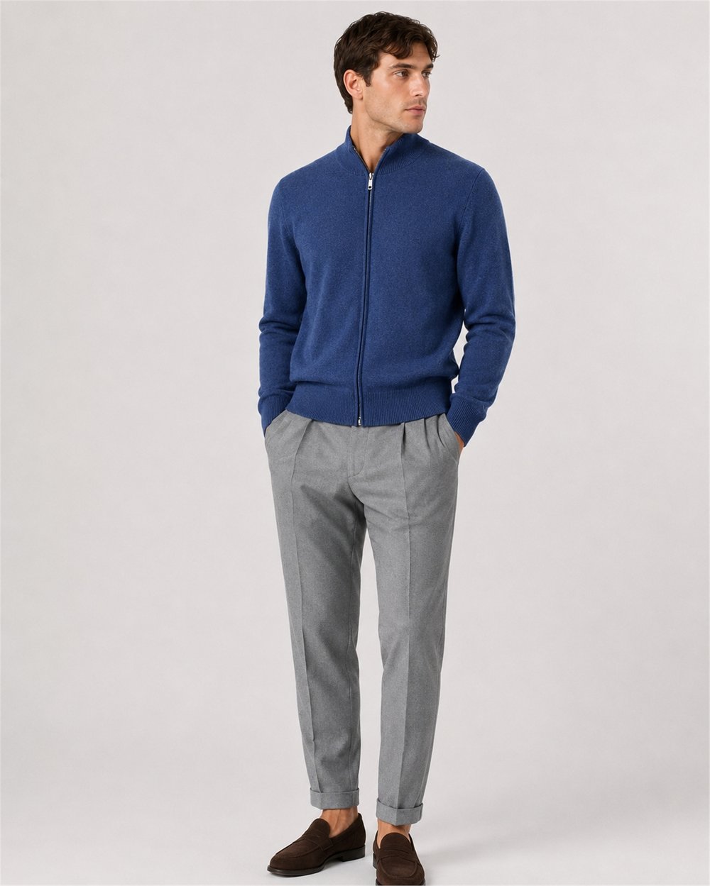 FK Cotton Touch Zip Cardigan