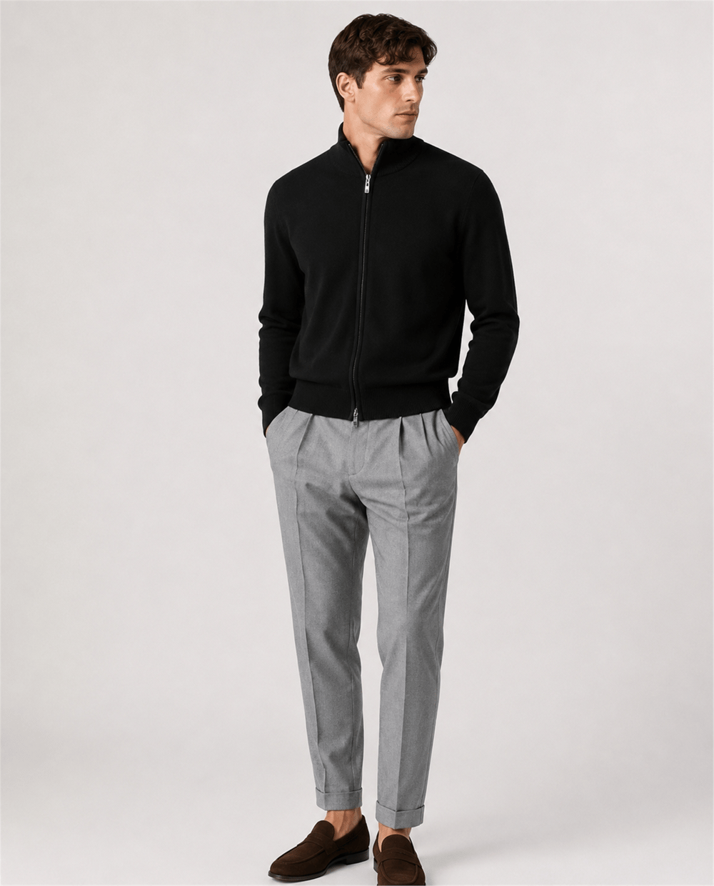 FK Cotton Touch Zip Cardigan