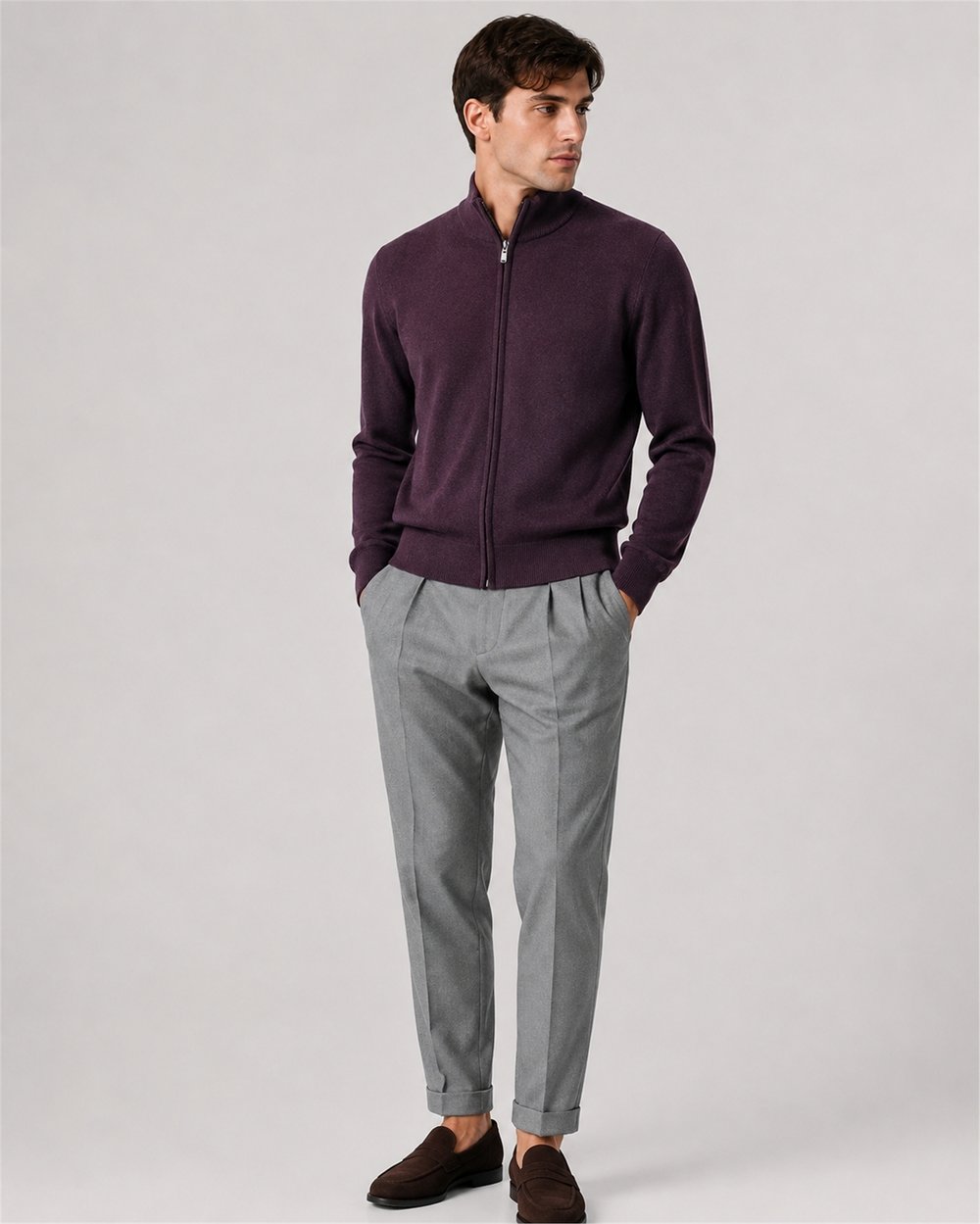 FK Cotton Touch Zip Cardigan