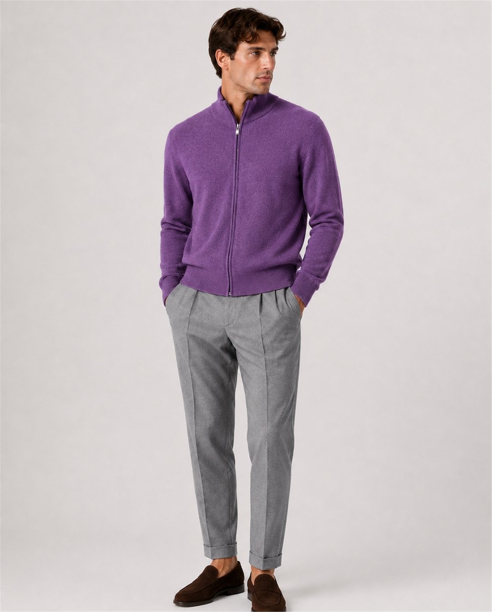 FK Cotton Touch Zip Cardigan