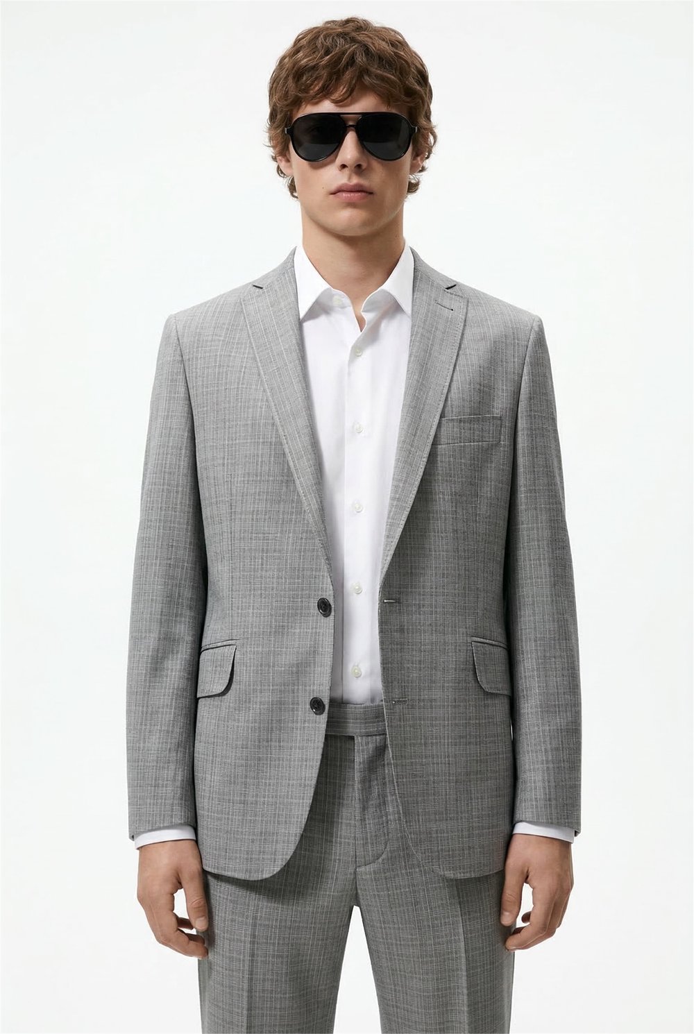 Karakaşlı Gri Kareli Blazer