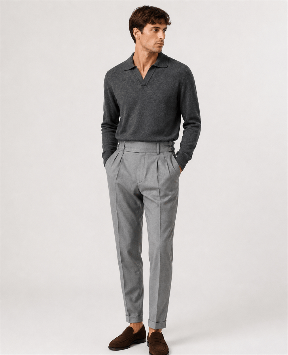Noir Touch Polo Gray