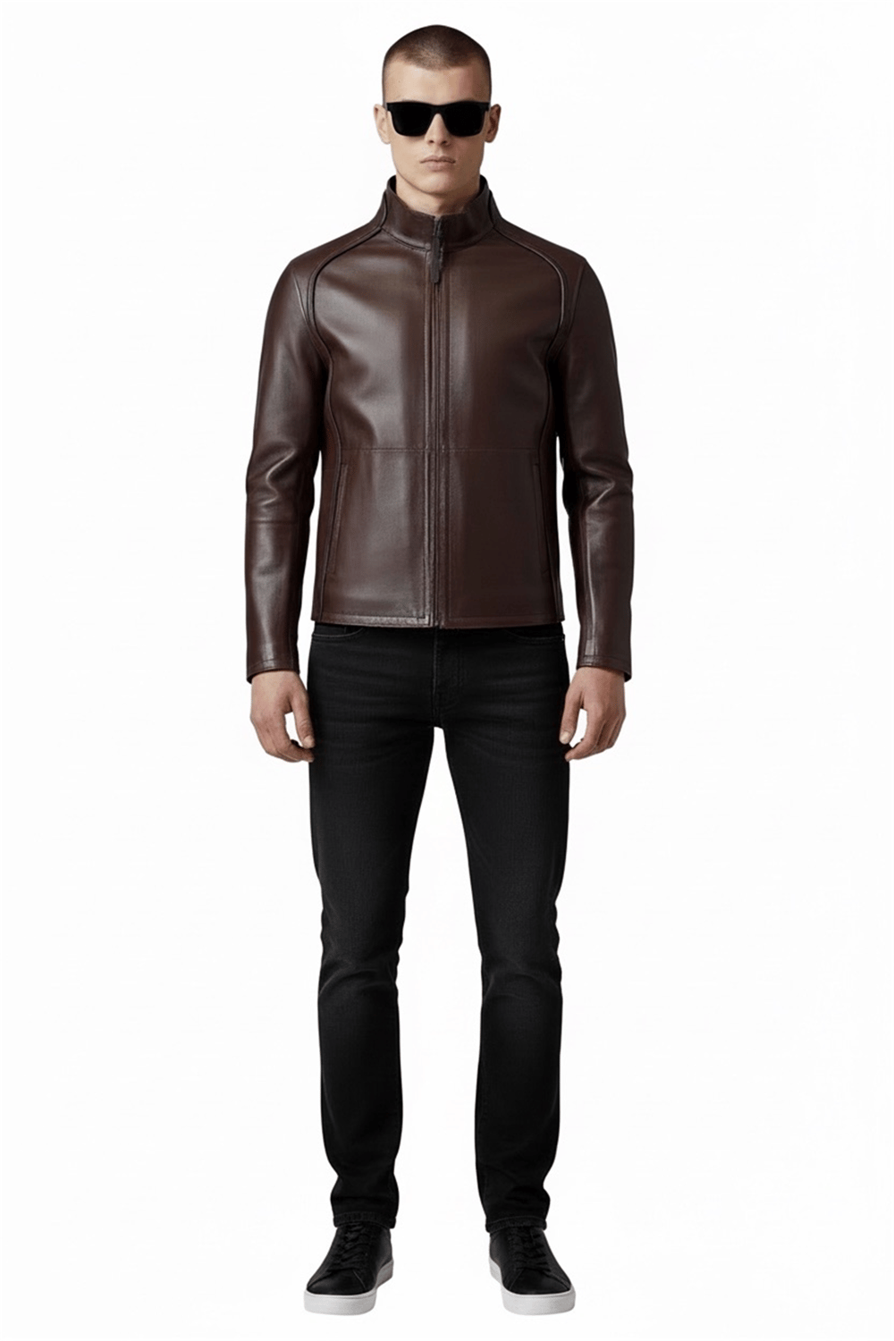 Rouge Noir Bordo Deri Ceket 