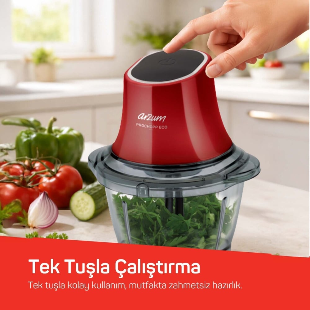 Arzum AR1035-0300 Kırmızı Prochopp Eco Doğrayıcı