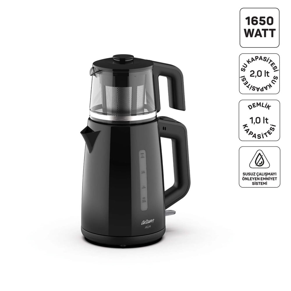 Arzum AR3151 Siyah Jollie Çay Makinesi