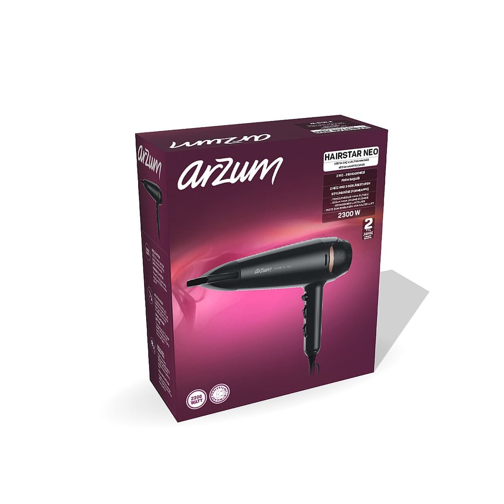 Arzum AR5134-0100 Siyah Hairstar Neo Saç Kurutma Makinesi