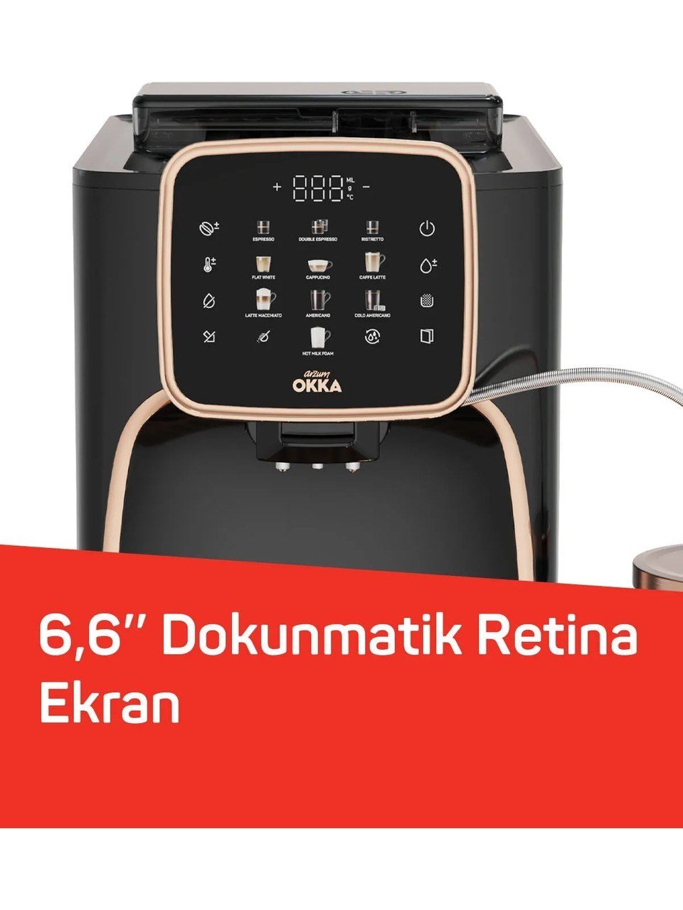 Arzum OK0028-0400 Bakır Espresso Pro M Esp. Makinesi