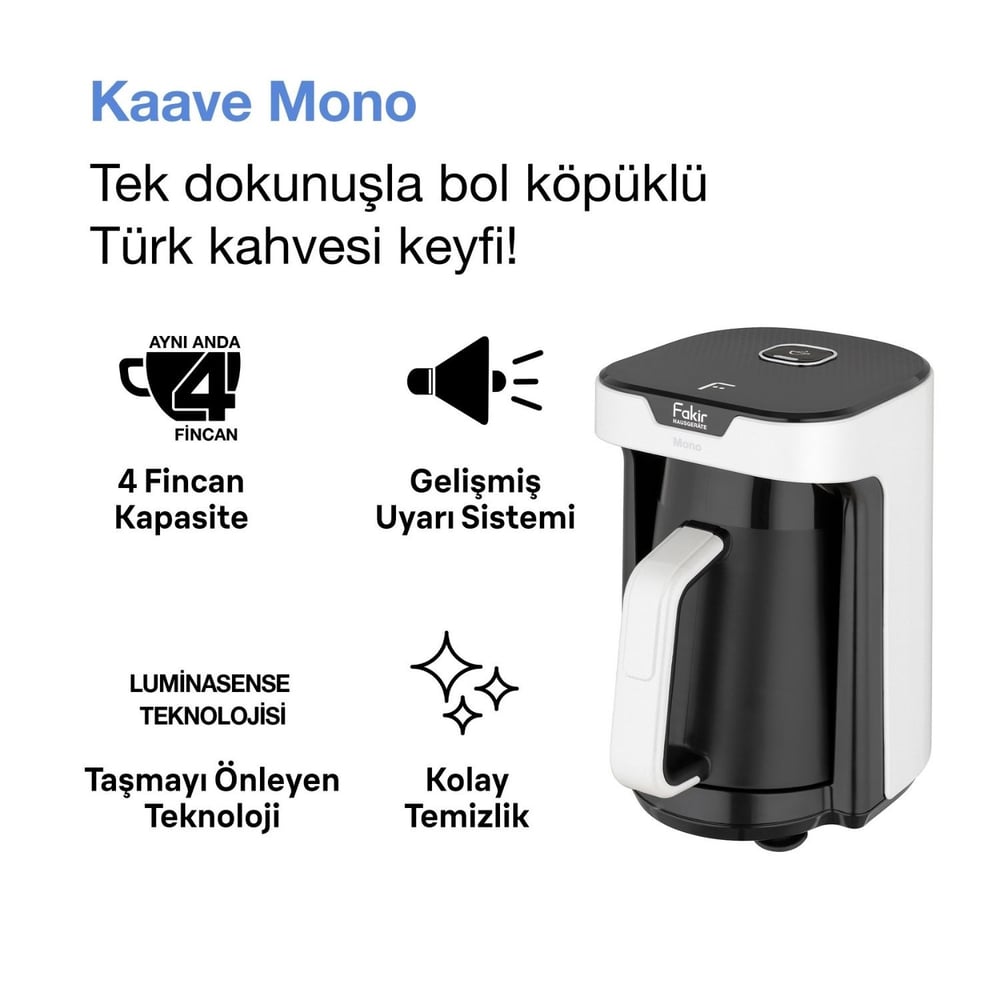 Fakir Mono Türk Kahvesi Makinesi - Beyaz