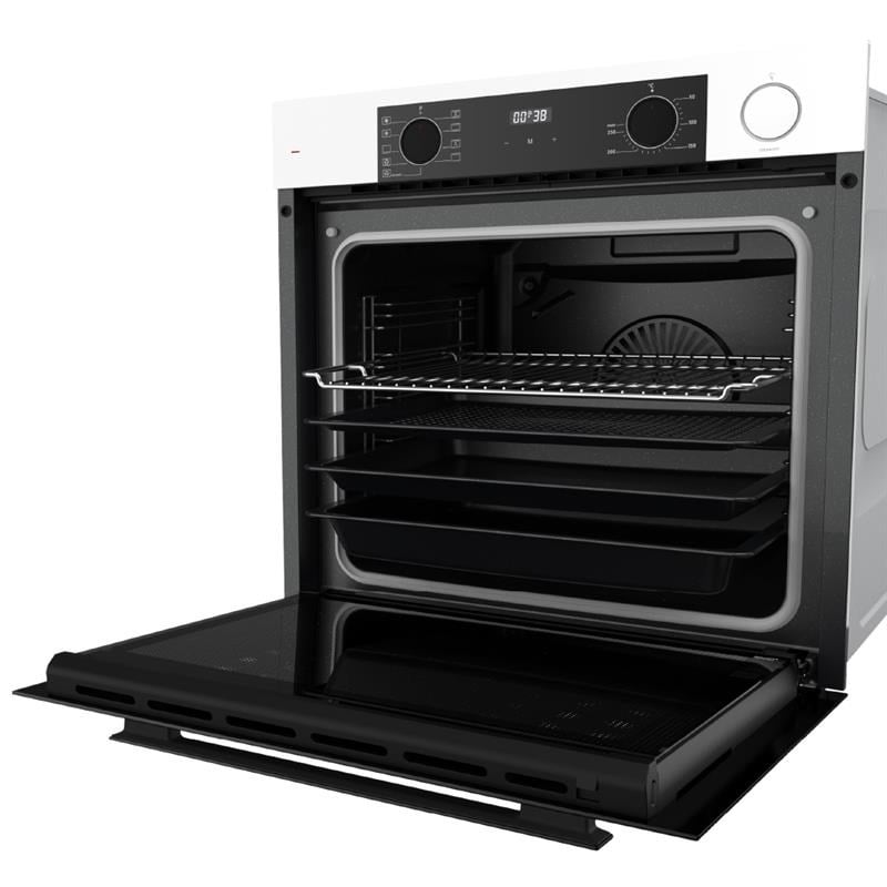 Ferre QEP64CB Beyaz Cam Buharlı Ankastre Fırın (0+9 Konum) (Artline) (Ank)