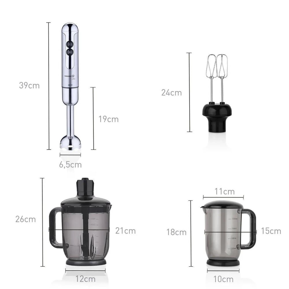 Korkmaz A447-16 Mia Mega Blender Set İnox/Krom