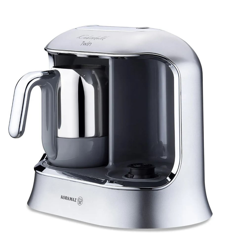Korkmaz A861-06 Kahvekolik Twin Kahve Makinesi İnox/Krom