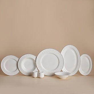 Korkmaz A9877 Floransa Coll. 53 P Yemek Takımı Platin