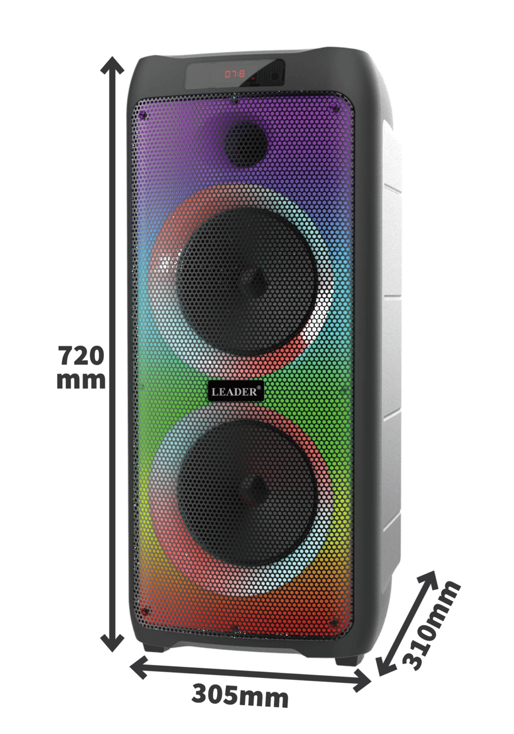Leader LP-8100 Uhf Mikrofon Taşınabilir Ses Sistemi