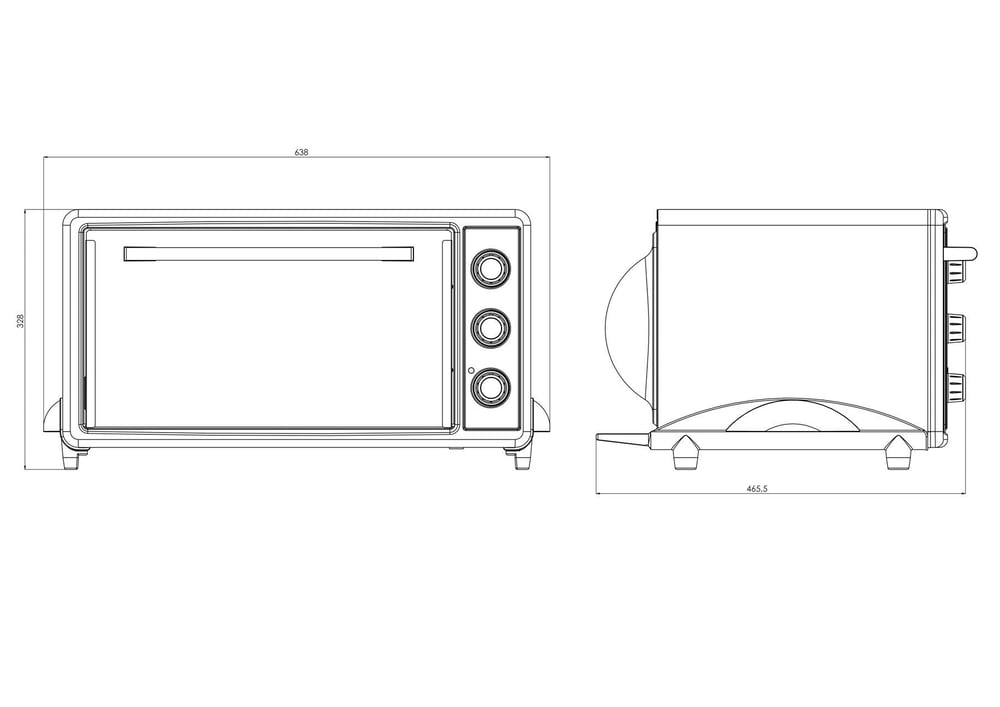 Luxell LX-3675 Beyaz Börekçi 45 Lt Mini Fırın