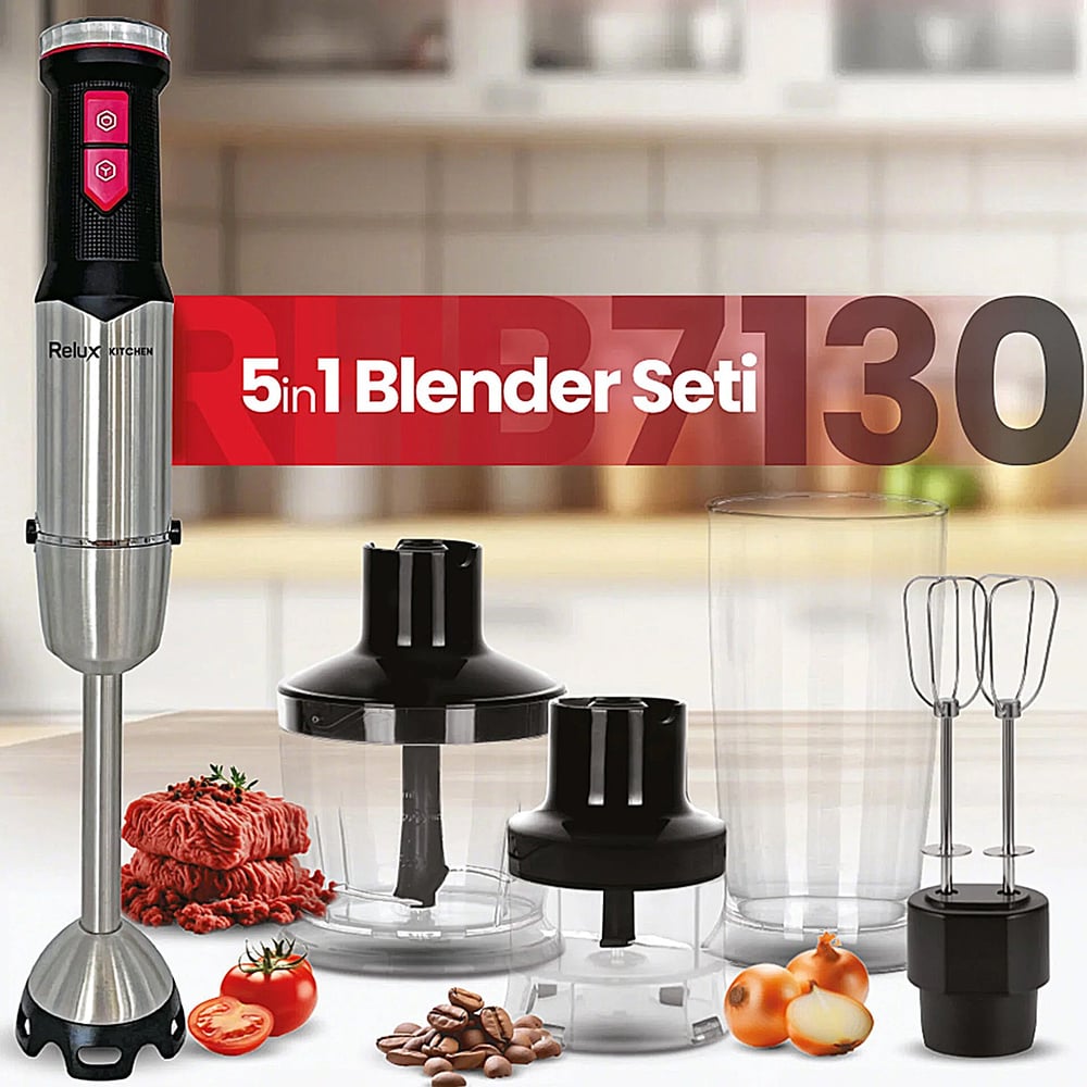 Relux RHB7130 Blender Set (5İN1) 1300 Watt
