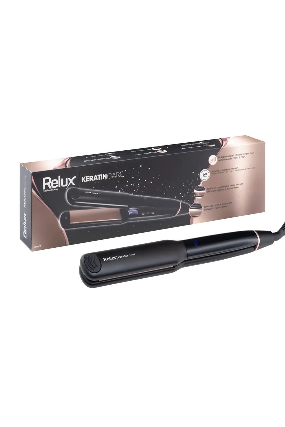 Relux RS9505 Geniş Plakalı Keratin Care Saç Düzleştirici