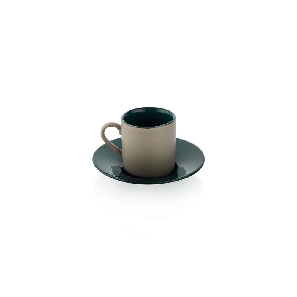 Schafer 1S0040-08002-GRI01 Aurora Fincan Tak. 12 Parça-Gri/Yeşil