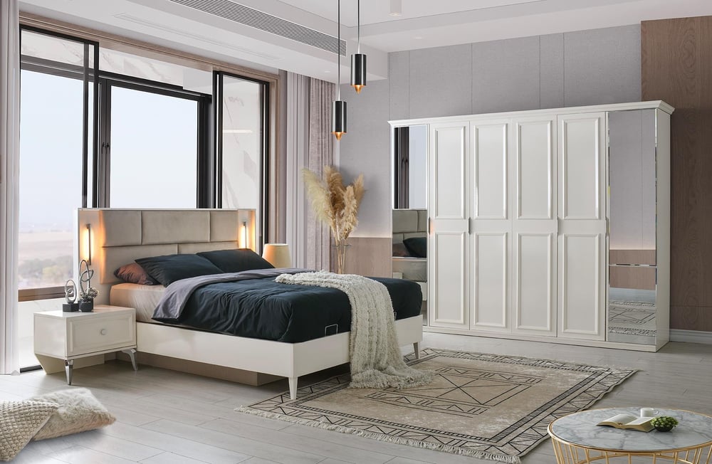 Vize Viyana 6 Kapılı Yatak Odası Takımı (Bazalı)