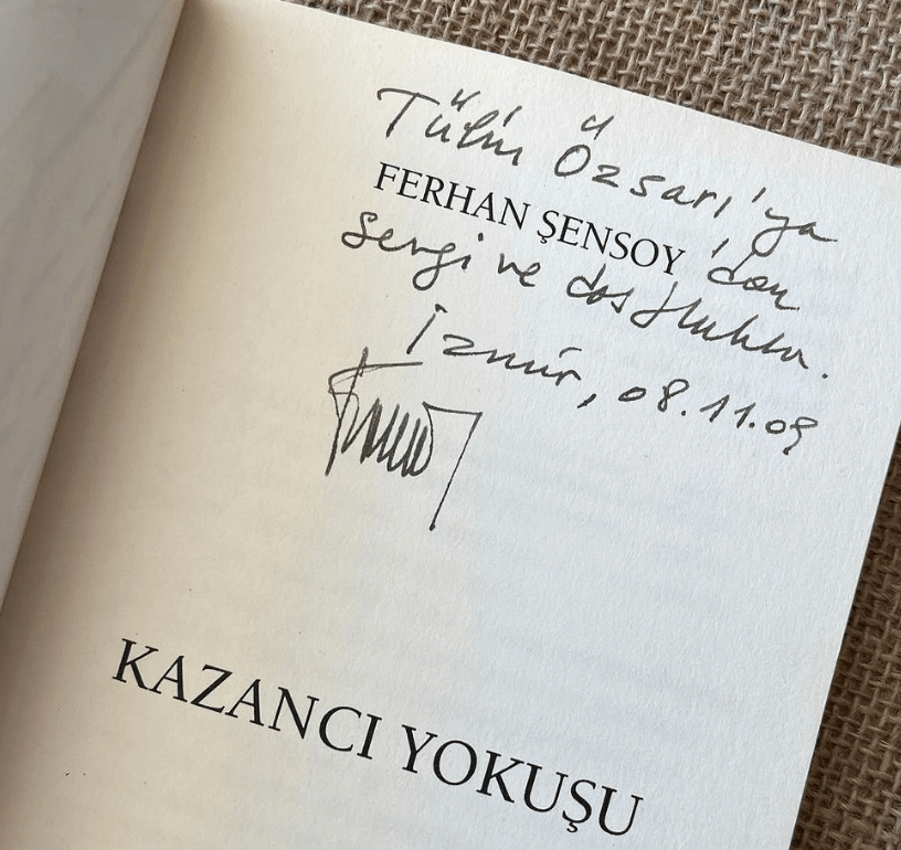 Ferhan Şensoy'dan İmzalı ve İthaflı Kazancı Yokuşu