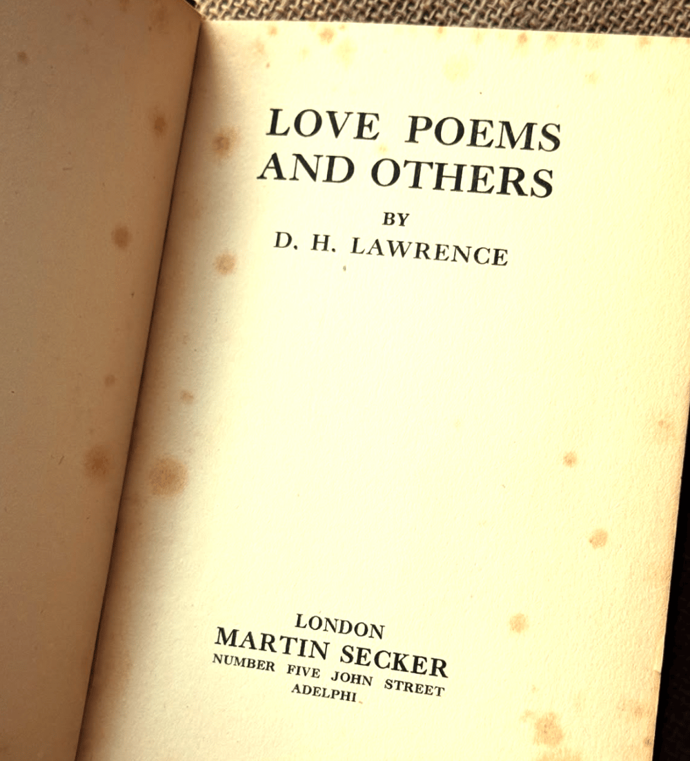 Love Poems and Others, D. H. Lawrence