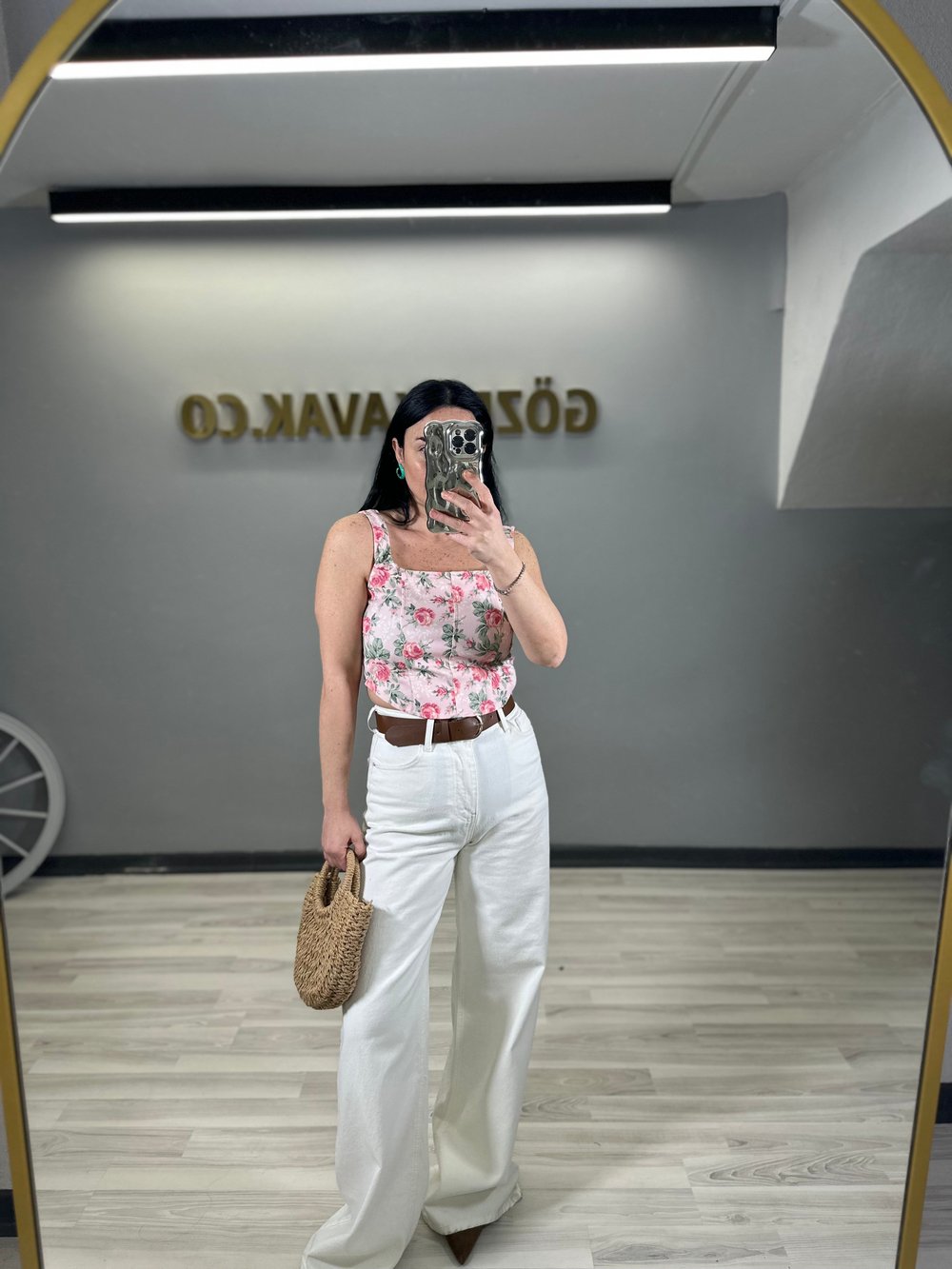 EKRU KEMERLİ BAGGY JEAN