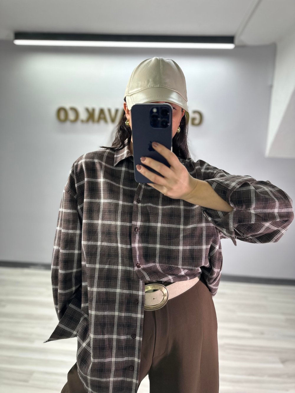KAHVE EKOSE DESENLİ ODUNCU GÖMLEK