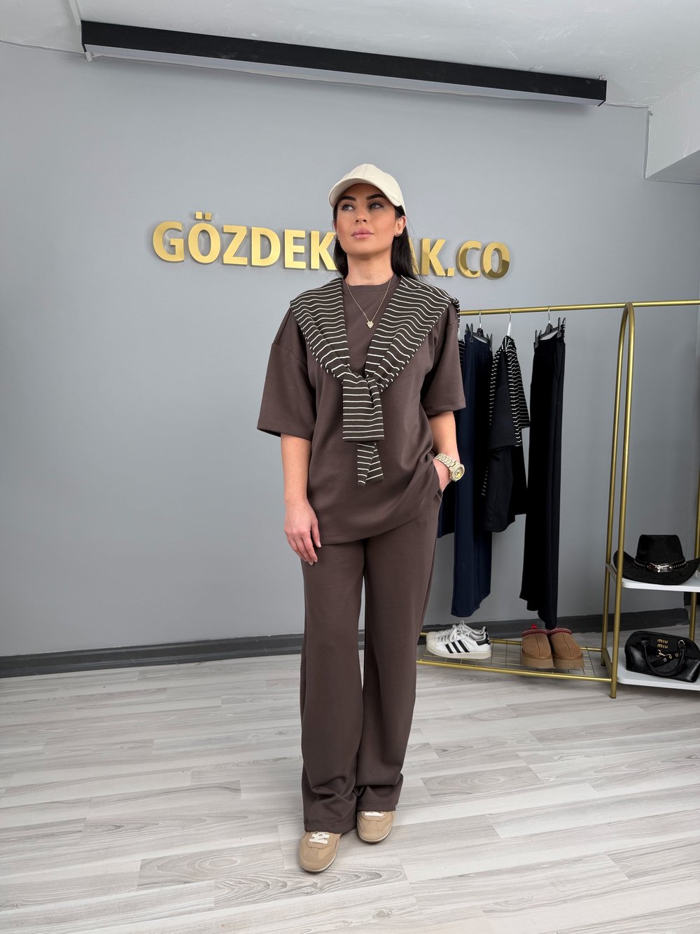 KAHVE ŞAL BAĞLAMA MODAL TAKIM