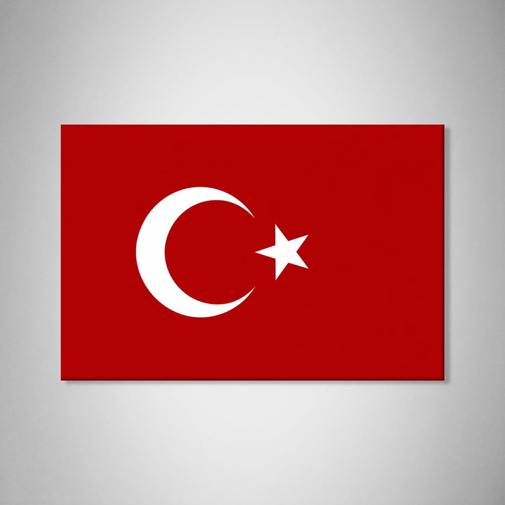 Türk Bayrağı Kanvas Tablo – Şanlı Ay Yıldız Duvar Dekoru