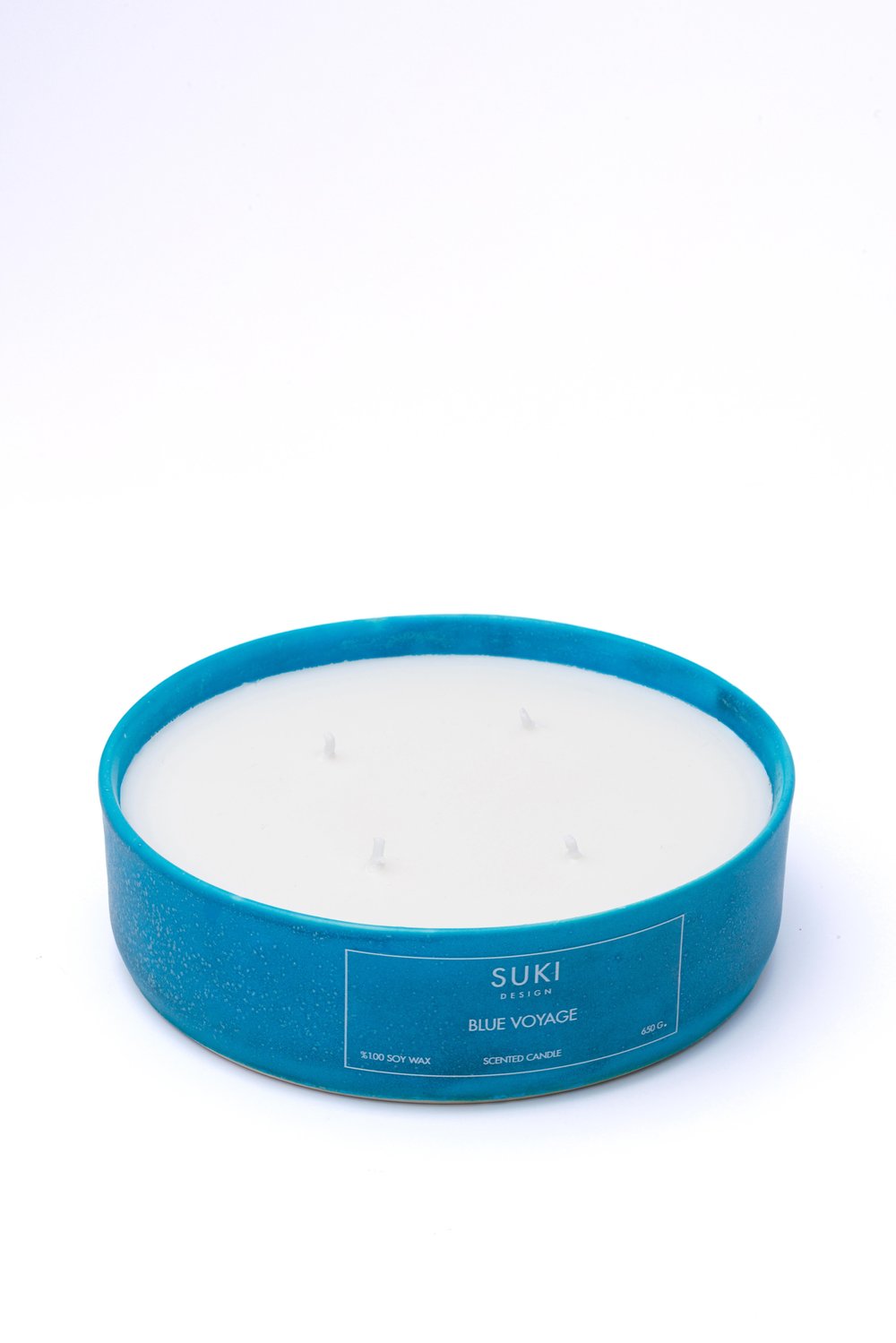 Large Blue Voyage Candle