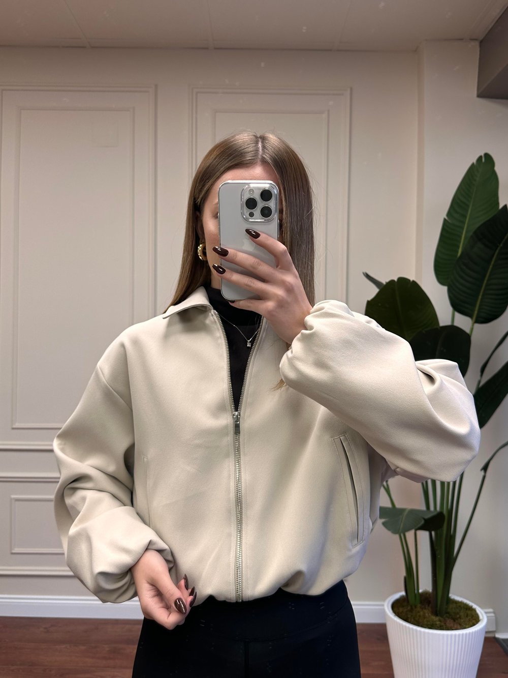 FERMUARLI ZARA MODEL CEKET - TAŞ